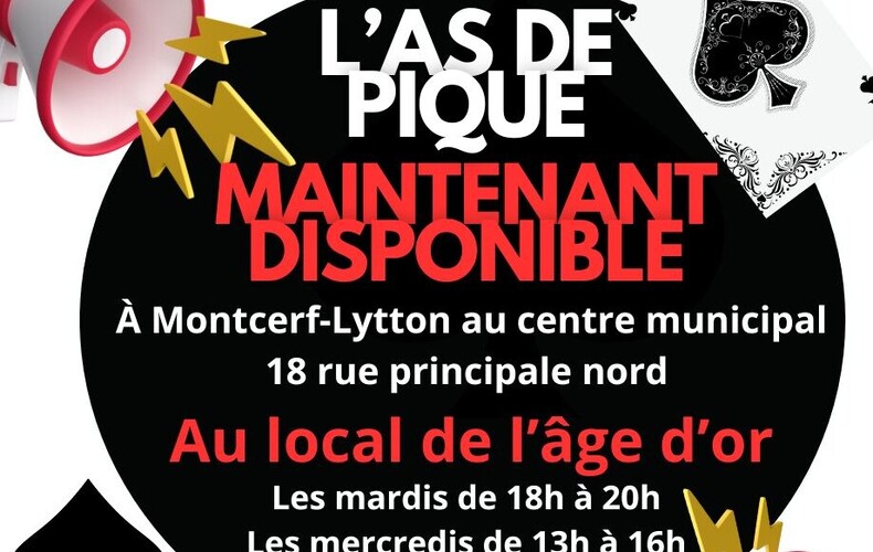 L'as de pique de CHGA Maintenant disponible au local de l'âge d'or